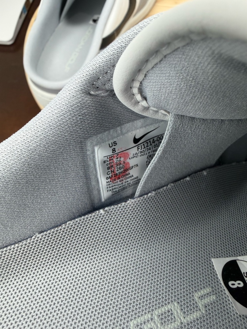 Nike Air Jordan Mule Golf Shoes Slip On Wolf Grey FJ1214-004 Men's Size 8 NEW - Picture 7 of 7